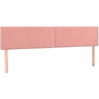 vidaXL Têtes de lit 2 pcs. Rose 80x5x78/88 cm velours