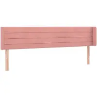 vidaXL Tête de lit avec oreilles rose 183x16x78/88 cm velours