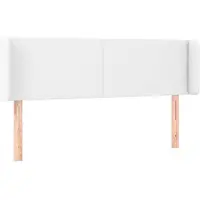 vidaXL Tête de lit avec oreilles blanc 147x16x78/88 cm similicuir