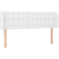 vidaXL Tête de lit avec oreilles blanc 147x16x78/88 cm similicuir