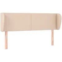 vidaXL Tête de lit avec oreilles Cappuccino-Brun 147x23x78/88 cm Similicuir