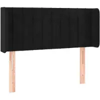 vidaXL Tête de lit avec oreilles noir 103x16x78/88 cm velours