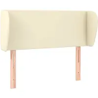 vidaXL Tête de lit avec oreilles Crème 83x23x78/88 cm Similicuir