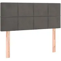 vidaXL Tête de lit gris foncé 90x5x78/88 cm velours