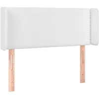 vidaXL Tête de lit avec oreilles blanc 103x16x78/88 cm similicuir