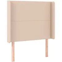 vidaXL Tête de lit avec oreilles Cappuccino-Brun 103x16x118/128cm Similicuir