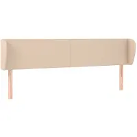 vidaXL Tête de lit avec oreilles Cappuccino-Brun 183x23x78/88 cm Similicuir