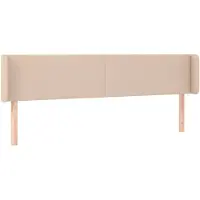 vidaXL Tête de lit avec oreilles cappuccino brun 203x16x78/88 cm similicuir