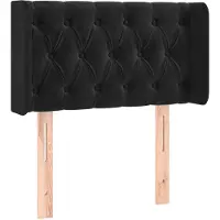 vidaXL Tête de lit avec oreilles noir 83x16x78/88 cm velours