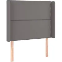vidaXL Tête de lit avec oreilles Gris 103x16x118/128 cm Similicuir