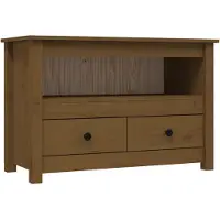 vidaXL Armoire TV brun miel 79x35x52 cm Pin massif