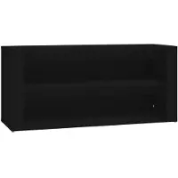 vidaXL Étagère à chaussures Noir 100x35x45 cm Bois d'ingénierie