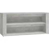 vidaXL Étagère à chaussures Gris béton 100x35x45 cm Bois d'ingénierie