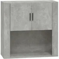vidaXL Armoire murale Gris béton 80x33x80 cm Bois d'ingénierie