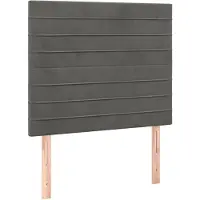 vidaXL Têtes de lit 2 pcs. Gris foncé 90x5x78/88 cm velours