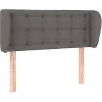 vidaXL Tête de lit avec oreilles Gris 83x23x78/88 cm Similicuir