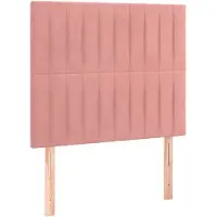 vidaXL Têtes de lit 2 pcs. Rose 80x5x78/88 cm velours