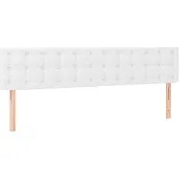 vidaXL Têtes de lit 2 pcs. Blanc 100x5x78/88 cm Similicuir