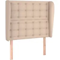 vidaXL Tête de lit avec oreilles Cappuccino-Brun 103x23x118/128cm Similicuir