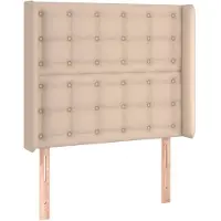 vidaXL Tête de lit avec oreilles cappuccino brun 83x16x118/128 cm similicuir