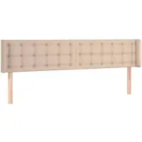 vidaXL Tête de lit avec oreilles Cappuccino-Brun 183x16x78/88 cm Similicuir