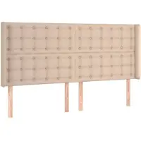 vidaXL Tête de lit avec oreilles Cappuccino-Brun 163x16x118/128cm Similicuir
