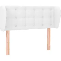 vidaXL Tête de lit avec oreilles blanc 83x23x78/88 cm similicuir