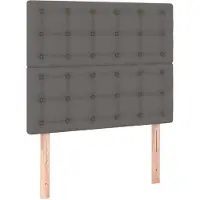 vidaXL Têtes de lit 2 pcs. Gris 100x5x78/88 cm Similicuir