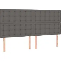 vidaXL Têtes de lit 4 pcs. Gris 80x5x78/88 cm Similicuir