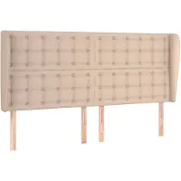 vidaXL Tête de lit avec oreilles Cappuccino-Brun 163x23x118/128cm Similicuir