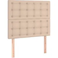 vidaXL Têtes de lit 2 pcs. Marron cappuccino 90x5x78/88 cm Similicuir