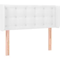 vidaXL Tête de lit avec oreilles blanc 83x16x78/88 cm similicuir