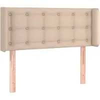 vidaXL Tête de lit avec oreilles Cappuccino-Brun 93x16x78/88 cm Similicuir