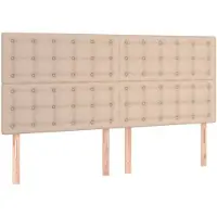 vidaXL Têtes de lit 4 pcs. Marron cappuccino 100x5x78/88 cm Similicuir