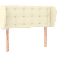 vidaXL Tête de lit avec oreilles Crème 103x23x78/88 cm Similicuir