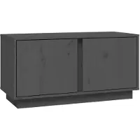 vidaXL Armoire TV Gris 80x35x40,5 cm Pin massif