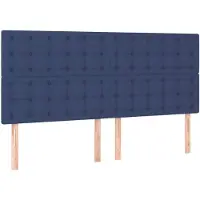 vidaXL Têtes de lit 4 pcs. Bleu 80x5x78/88 cm Tissu