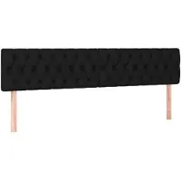 vidaXL Têtes de lit 2 pcs. noir 90x7x78/88 cm Tissu