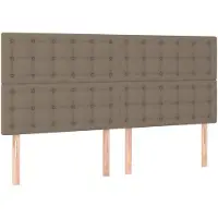 vidaXL Têtes de lit 4 pcs. Taupe 80x5x78/88 cm Tissu