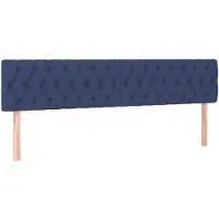 vidaXL Têtes de lit 2 pcs. Bleu 90x7x78/88 cm Tissu
