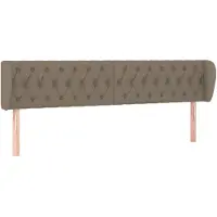 vidaXL Tête de lit avec oreilles taupe 203x23x78/88 cm Tissu