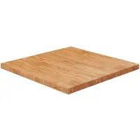 vidaXL Dessus de table carré Marron clair 80x80x4cm Bois chêne traité