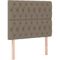 vidaXL Têtes de lit 2 pcs. Taupe 90x7x78/88 cm Tissu