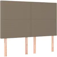 vidaXL Têtes de lit 4 pcs. Taupe 72x5x78/88 cm Tissu