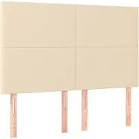 vidaXL Têtes de lit 4 pcs. Crème 72x5x78/88 cm Tissu