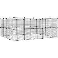 vidaXL Coffre pour animaux domestiques 36 pièces avec porte noir 35x35 cm acier