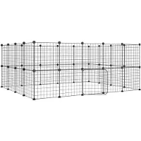vidaXL Coffre pour animaux domestiques 36 pièces avec porte noir 35x35 cm acier