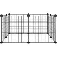 vidaXL Coffre pour animaux domestiques 8 pièces noir 35x35 cm acier