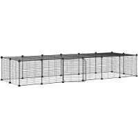vidaXL Coffre pour animaux domestiques 28 pièces avec porte noir 35x35 cm acier