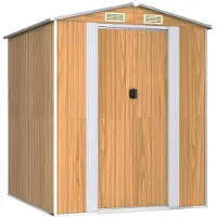 vidaXL Abri de jardin marron clair 192x191x223 cm Acier galvanisé